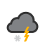 Moderate or heavy snow with thunder